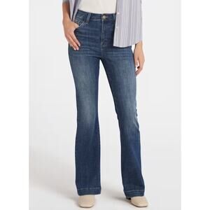 Cosmic Blue Love Holly High Rise Flare Jean Size 28